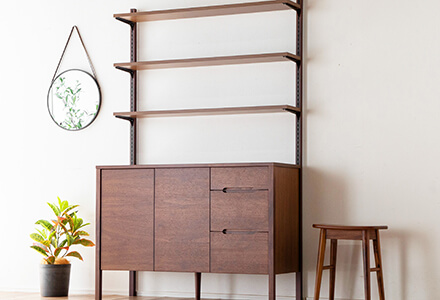 開梱設置無料]【大川家具】《受注生産》リビングボード 115cm幅 エリー