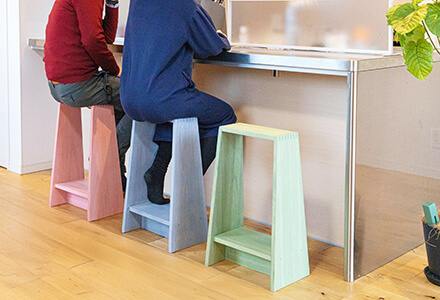 スタッキングスツール Lサイズ プリモ 桐 境木工 大川家具】≪受注生産≫スタッキングスツール S/M/Lサイズ