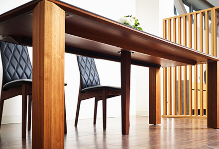 開梱設置無料]【大川家具】ダイニングテーブル5点セット 4人掛け