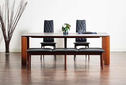 開梱設置無料]【大川家具】ダイニングテーブル5点セット 4人掛け 165cm