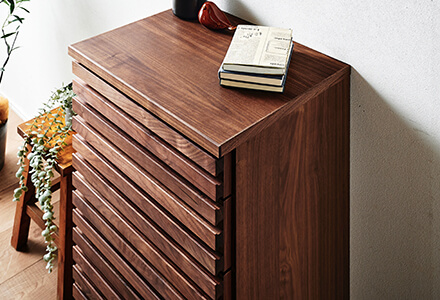 再値下げ　①大川家具　チェスト　ウォールナット 再値下げ ①大川家具 チェスト ウォールナット