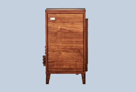 大川家具】チェスト 53cm幅5段 セジュール ウォールナット/レッド