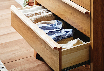 大川家具】ローチェスト 120cm幅 レガーロ ウォールナット/レッド