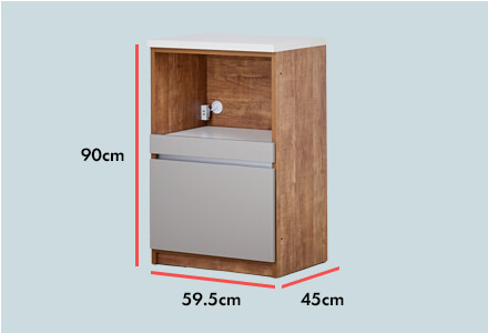 大川家具】オープンボードセット 120cm幅 ラテ ホワイトウッド