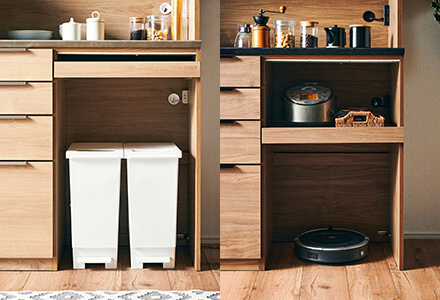 開梱設置無料]【大川家具】レンジボード 120cm幅 グラーノ ナチュラル